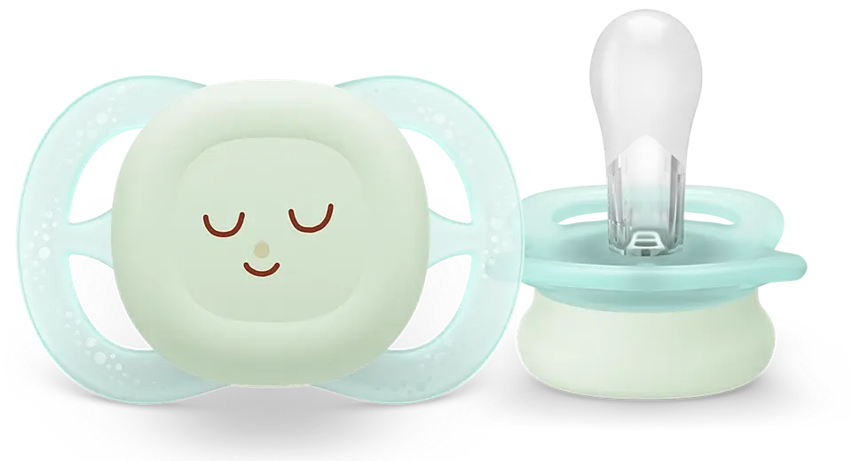 Пустышка Philips Avent Ultra start Nighttime для младенцев 0+ месяцев 2 шт. (SCF075/08) - фото 2