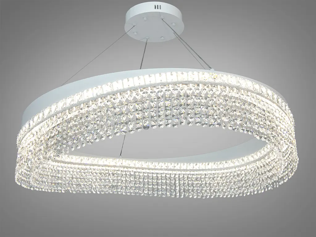 Світлодіодна люстра Diasha P7027/D800WH, кришталь, 100 W, 79 см, 15-25m2 - фото 2