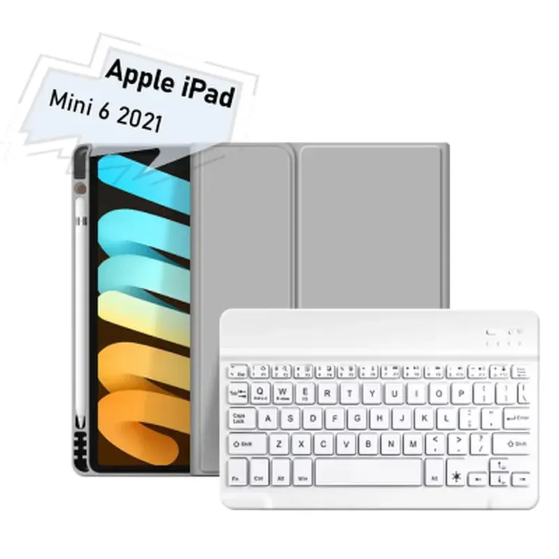 Чохол до планшета BeCover with keyboard Apple iPad Mini 6 2021 Gray (712988)