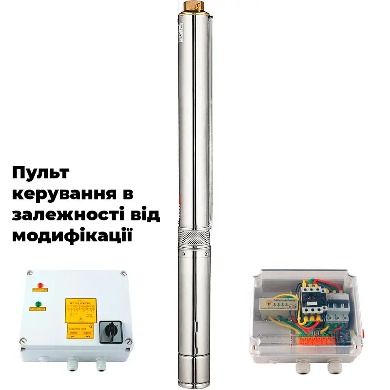 Насос відцентровий 400В 5.5кВт H 173(120)м Q 240(165)л/хв Ø102мм (з 3х ЧАСТИН) AQUATICA (DONGYIN) 4SD10/28 (7771673) - фото 2
