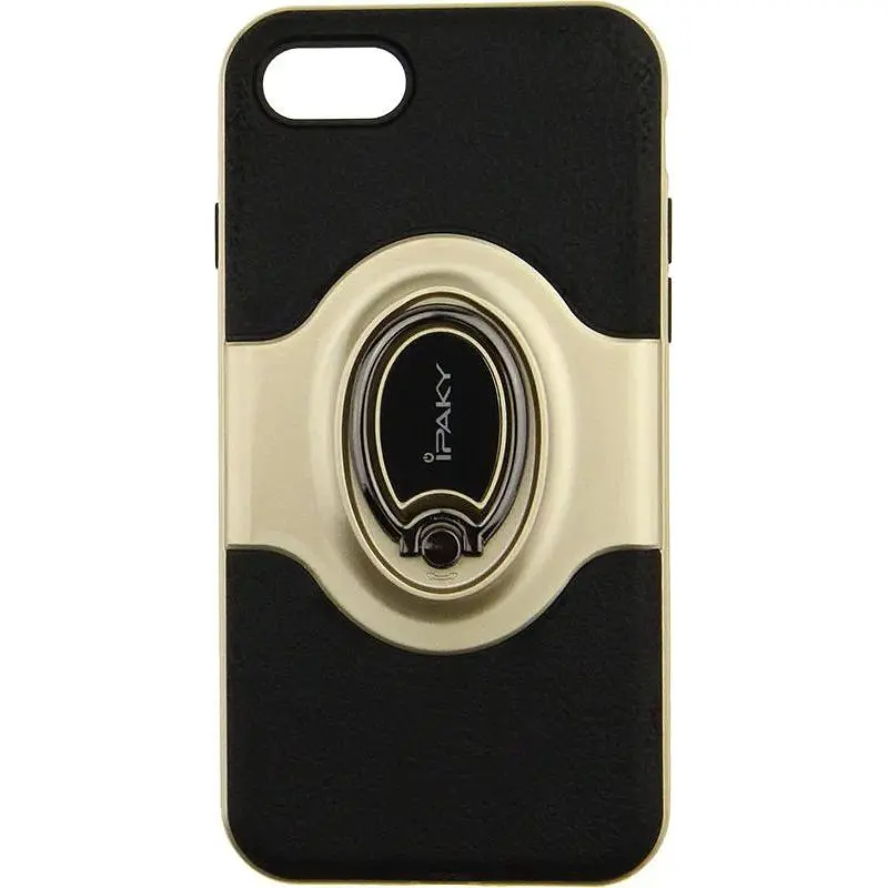 Чохол-накладка iPaky PC Bumper Soft case with 360 finger ring holder iPhone 7 Gold - фото 3