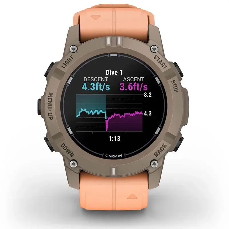 Смарт-годинник Garmin Descent G2 Paloma with Shell Pink Band (010-02986-01) - фото 9