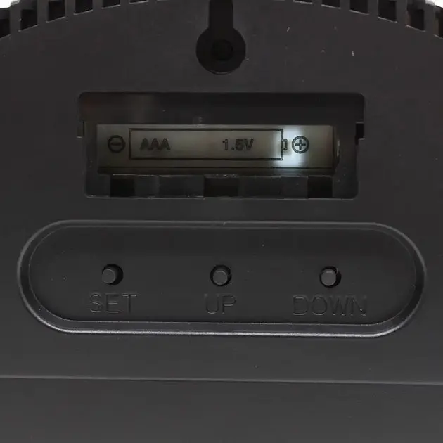 Часы настенные электронные DS-3813L, круглые часы на стену Черные - фото 8