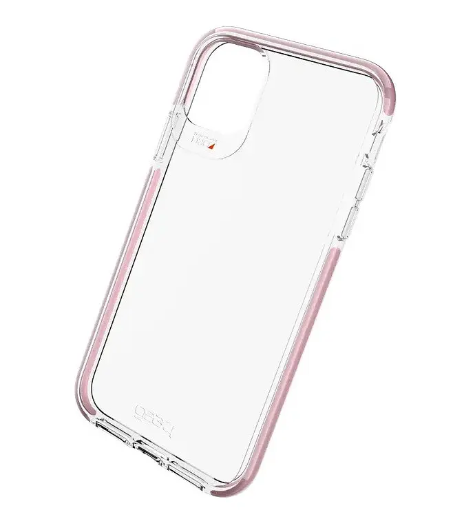 Протиударний прозорий чохол GEAR4 Piccadilly D3O з антимікробним покриттям для iPhone 11 Pro Max (6.5") Pink + Transparent - фото 5
