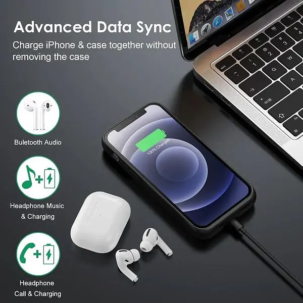 Чохол з акумулятором для iPhone 12/12Pro потужний 10800 мАг - фото 5