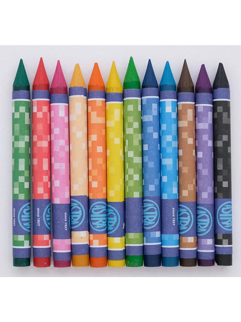 Набір олівців 12 кол. ШКОЛЯРИК Crayons Pixel One (316121007-UA) - фото 2