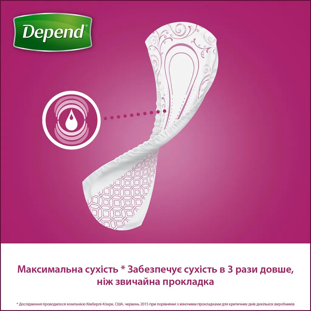 Урологічні прокладки Depend Super Pad 8 шт. (5029053546186//5029053561608) - фото 7