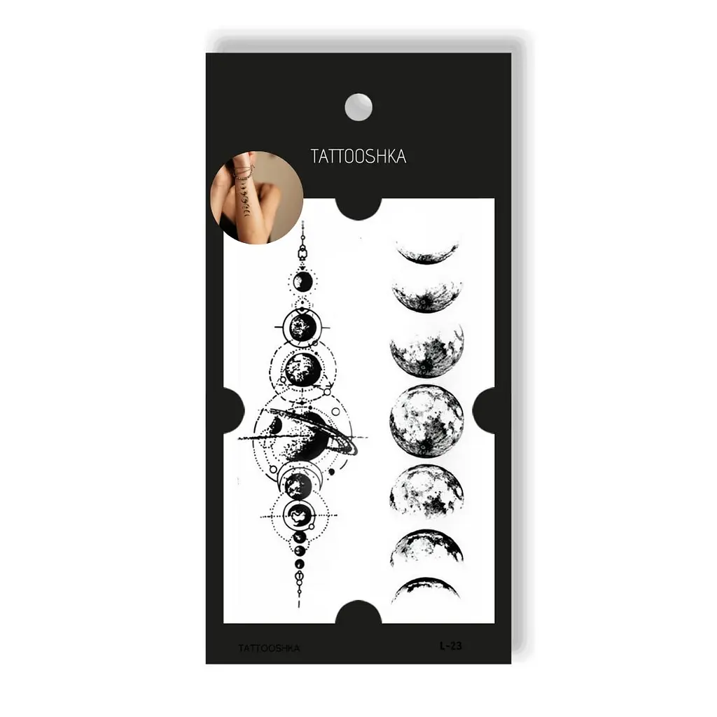 Тату Tattooshka Місяць і планети L-23 (5805800012865) shop (5805800012865)