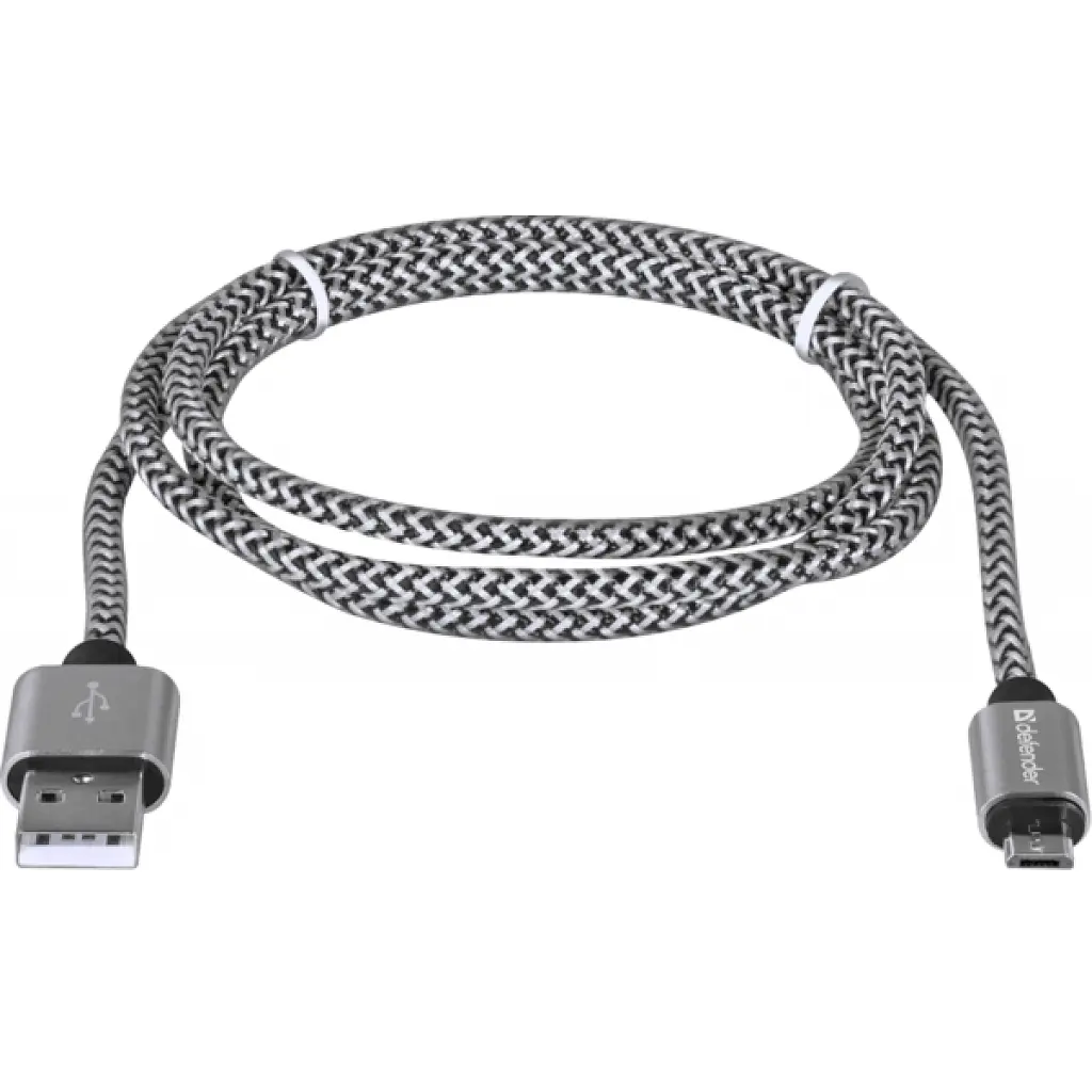Дата кабель USB 2.0 AM to Micro 5P 1.0m USB08-03T PRO Defender (87815) - фото 2