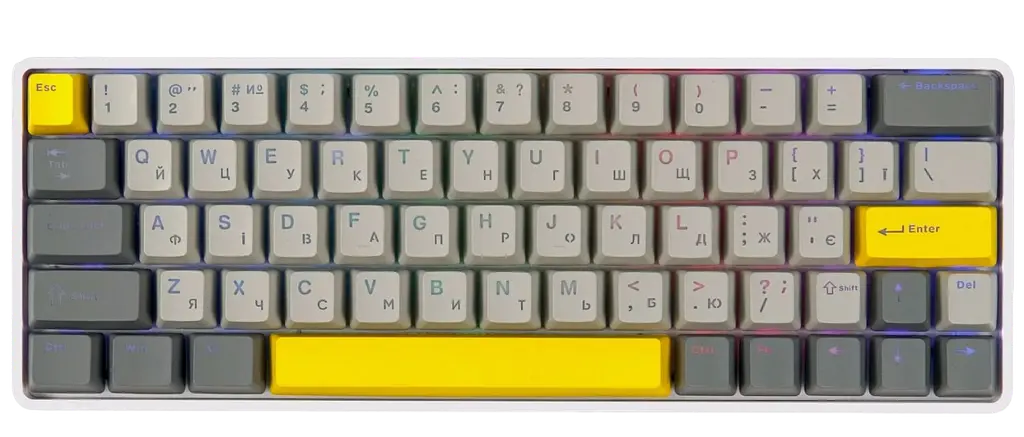 Клавіатура бездротова Epomaker EP64 Mulan Switch UA RGB White (EP64-W-M) - фото 4