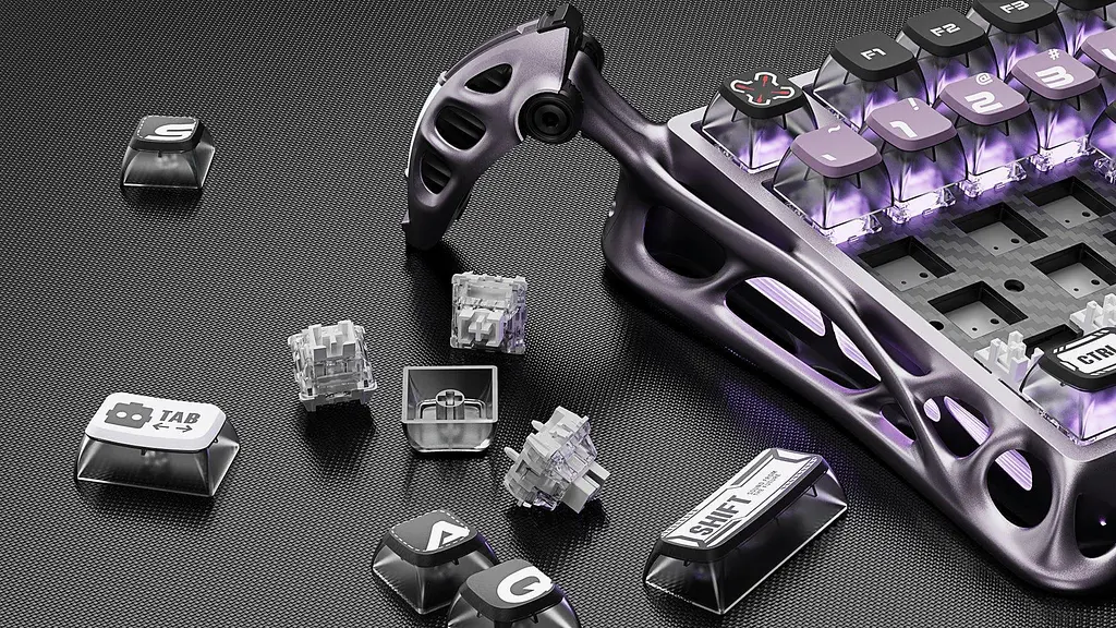 Клавіатура GravaStar Mercury V75 Pro 80keys Gateron Jade Gaming 8K USB-A RGB Iron Purple (GSV75PRO_PL) - фото 6
