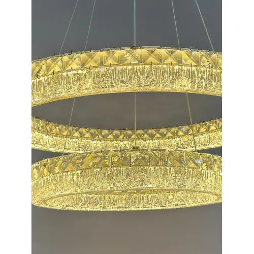 Люстра кільця Linisoln 7919-60*40 метал, кришталь, акрил LED 100 Вт 15-17 кв.м 120-50 см 60*40 см - фото 4
