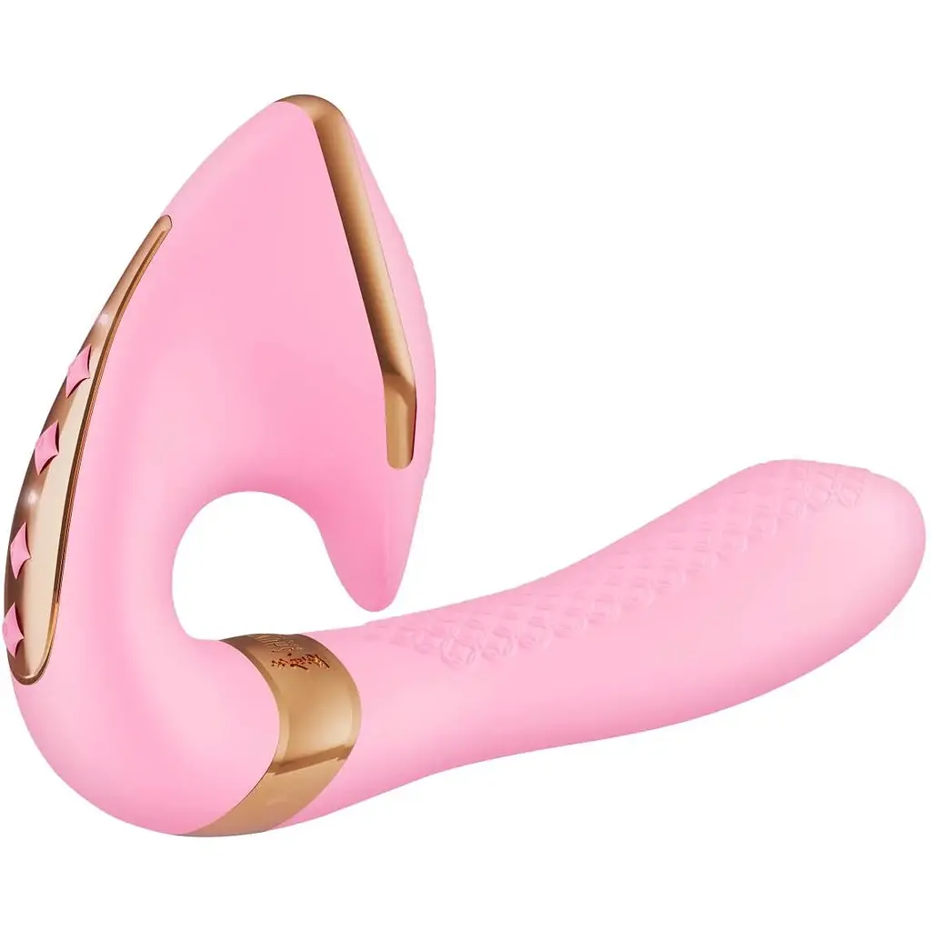 Вагінально-кліторальний вібратор Shunga Soyo Light Pink - фото 2