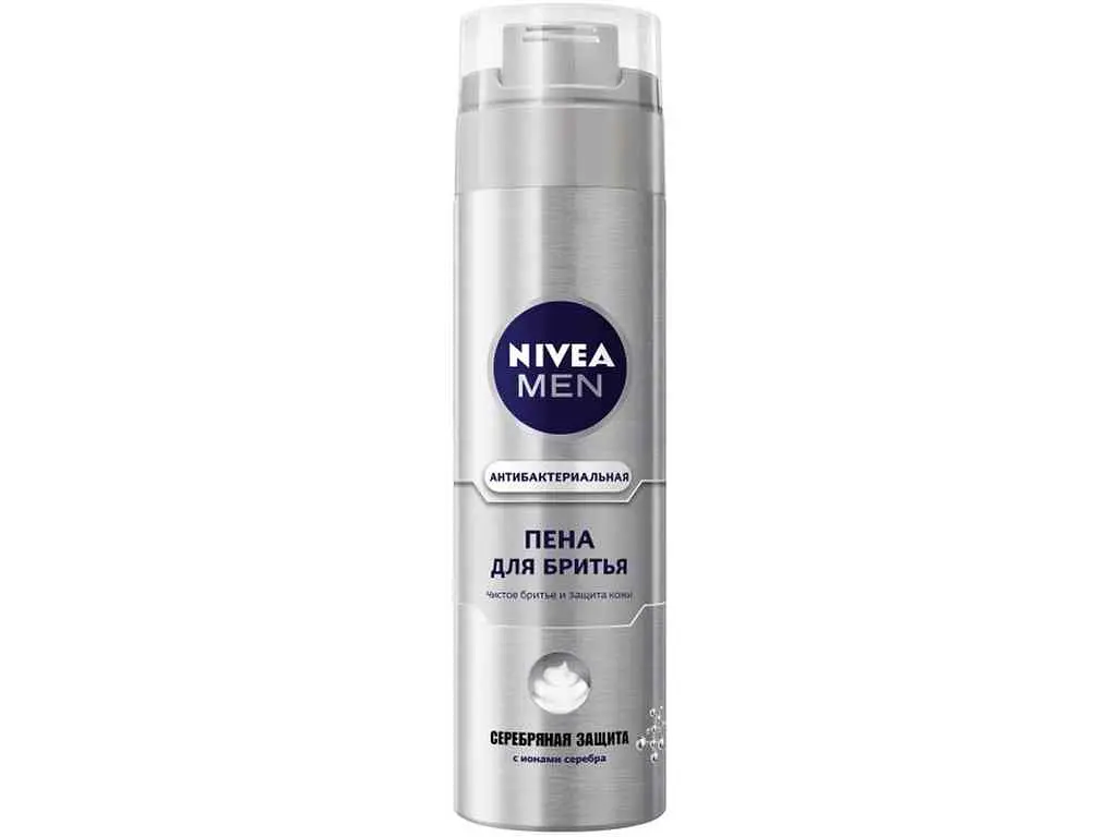 Піна для гоління NIVEA 200мл Срібний захист