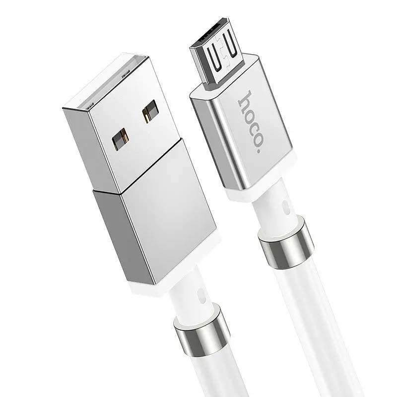 USB Cable Hoco U91 Magic Magnetic MicroUSB White 1m - фото 5