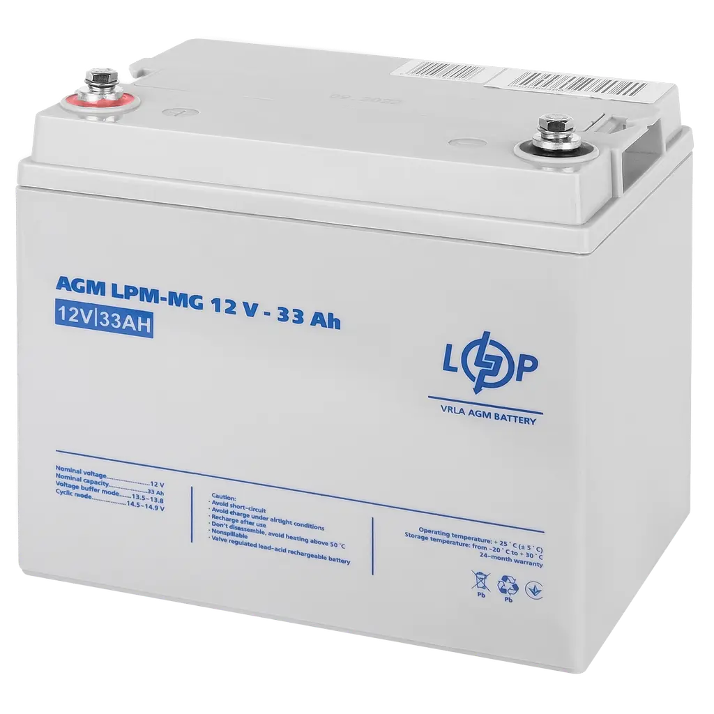 Акумулятор мультигелевий LPM-MG 12V - 33 Ah - фото 2