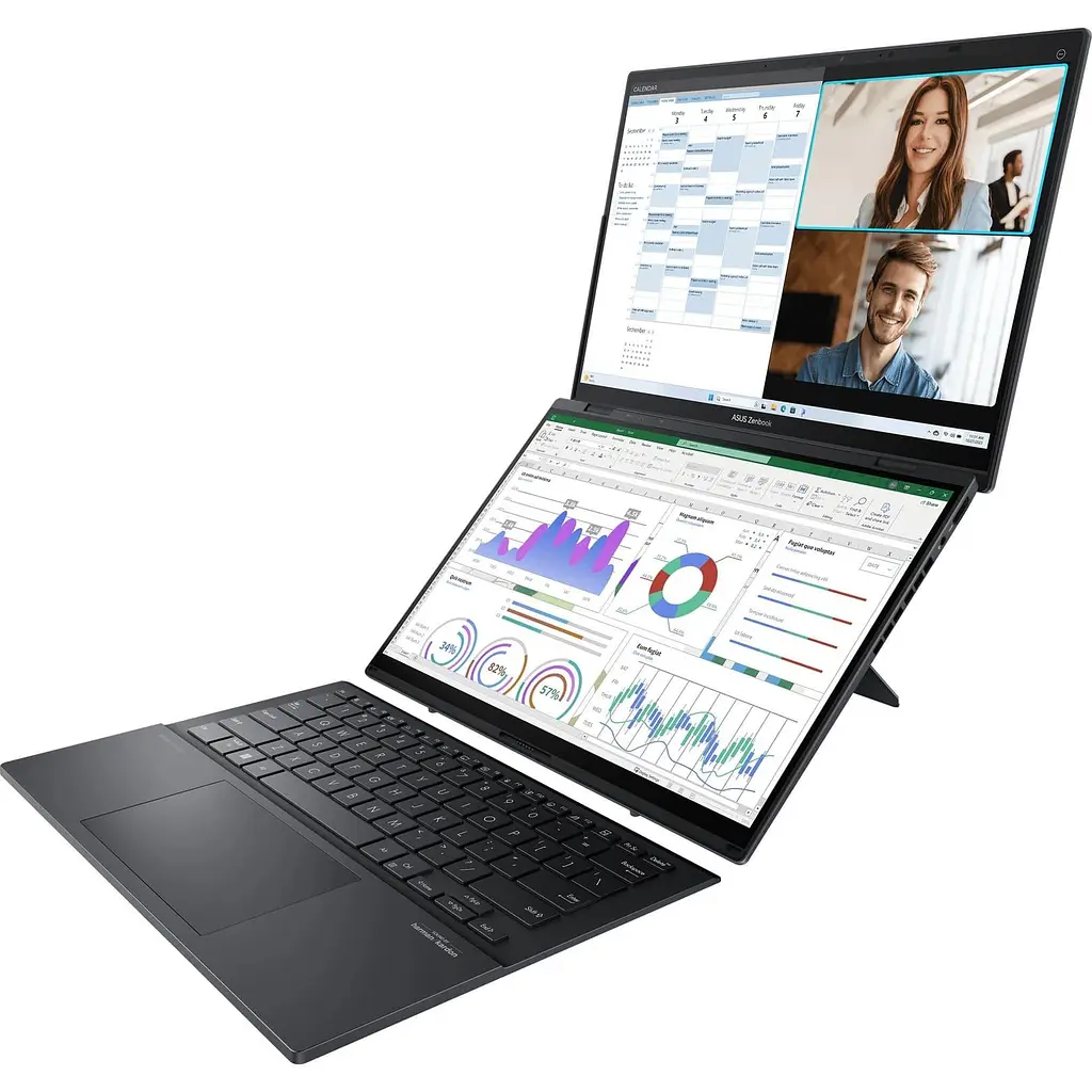 Ноутбук ASUS 14 Zenbook Duo UX8406CA FHD OLED Touch/Intel U9-285H/32GB/1TB/UMA/W11H/Grey (90NB14X1-M001N0) - фото 5