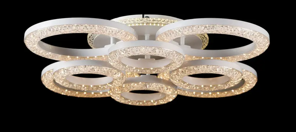 Люстра стельова LED Splendid Ray LT8003/4+4, 240W, білий, сучасний стиль, з пультом, димер - фото 3