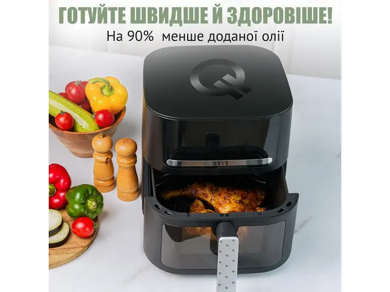 Мультипіч (аерофритюрниця) QUIN Air Fryer YJ-6505ADV - фото 6