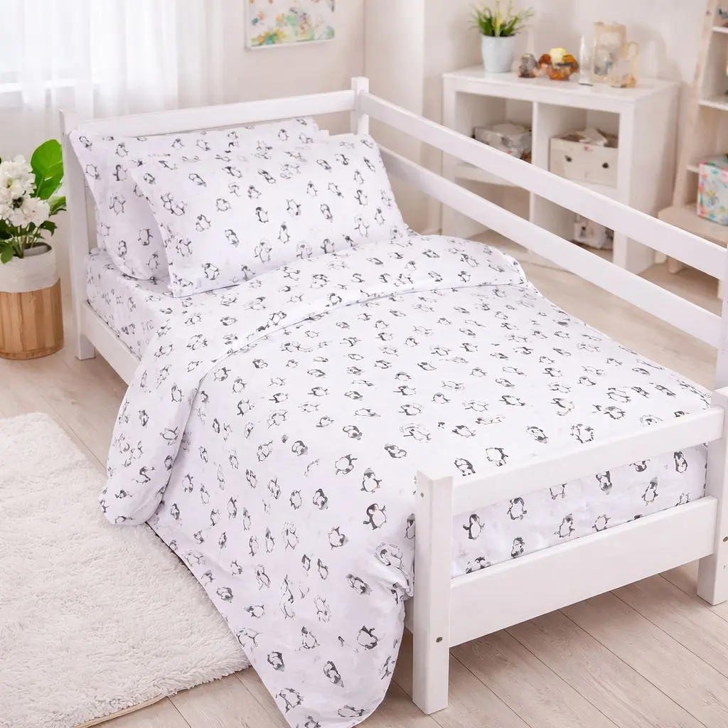 Простыня MirSon Ranforce Elite Sweet Penguin 150x220 см (2200012577615) - фото 4