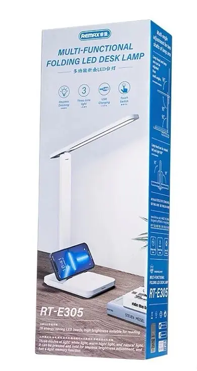 Светодиодная настольная лампа Ramax RT-E305 Multi-functional 1200mAh LED Desk Lamp White - фото 4