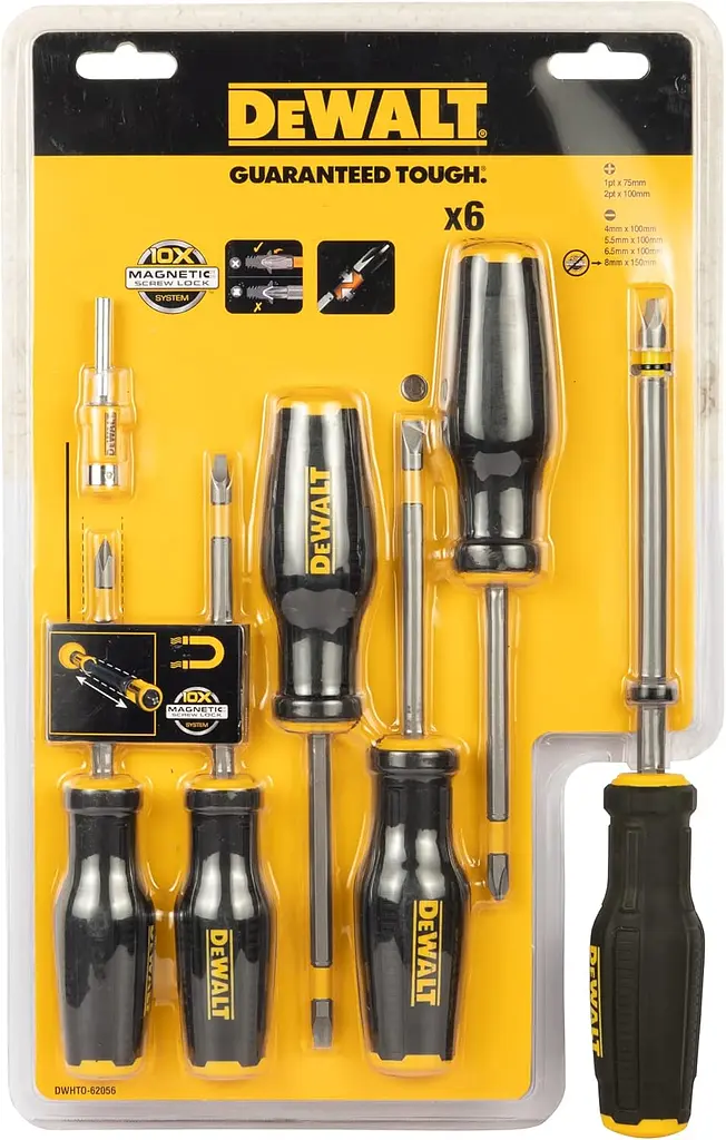 Отвертки TOUGHSERIES MAX FIT, SL, PH, набор 6шт DeWALT hoz0014170 - фото 7