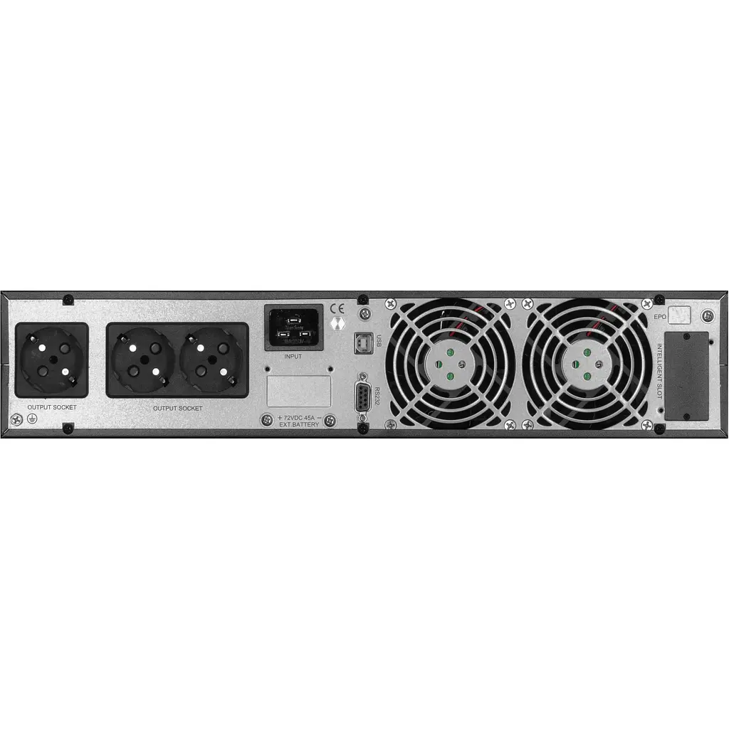Источник бесперебойного питания 2E OD3000RT, 3000VA/2700W, RT2U, LCD, USB, 4xSchuko - фото 4