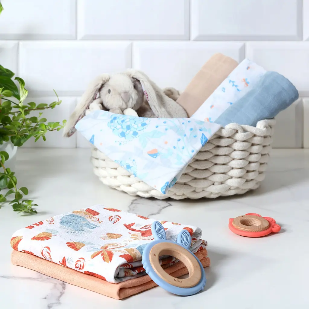 Пеленки муслиновые хлопковые BabyOno темно-серые 70х70 см 3 шт. (348/07) - фото 6