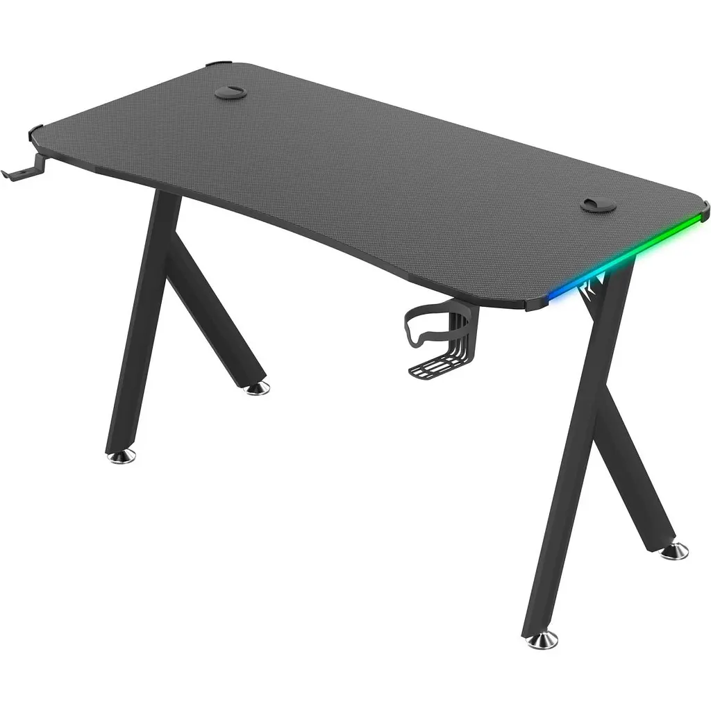 Комп'ютерний ігровий стіл GT Racer T-1224 Black [123404] - фото 2