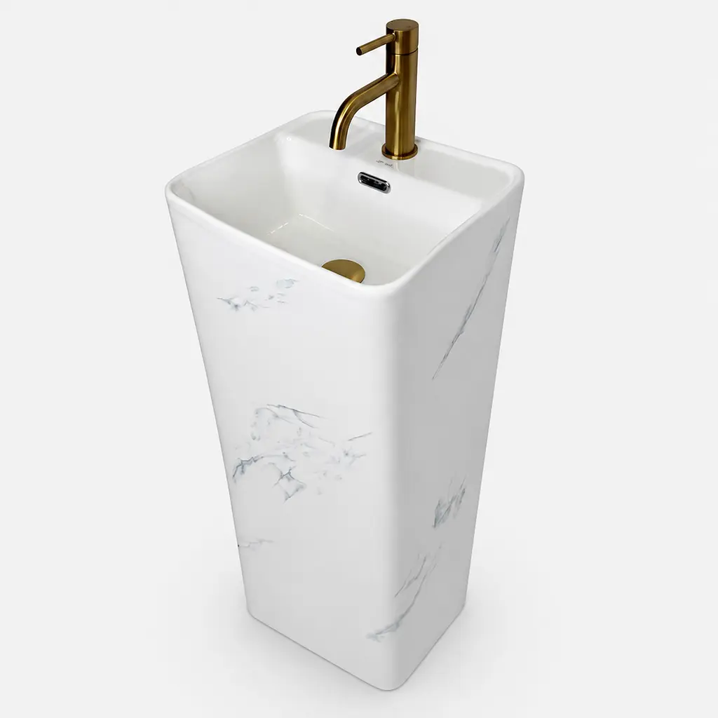 Умивальник VBI Laceno підлоговий 36x34 см marble nature VBI-019036