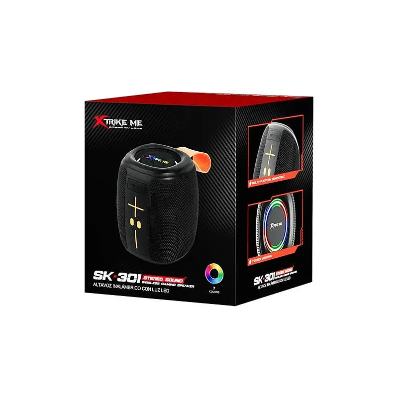 Акустика Xtrike Me Bluetooth Speaker RGB SK-301 BT5.4, USB/FM, 8W - фото 2