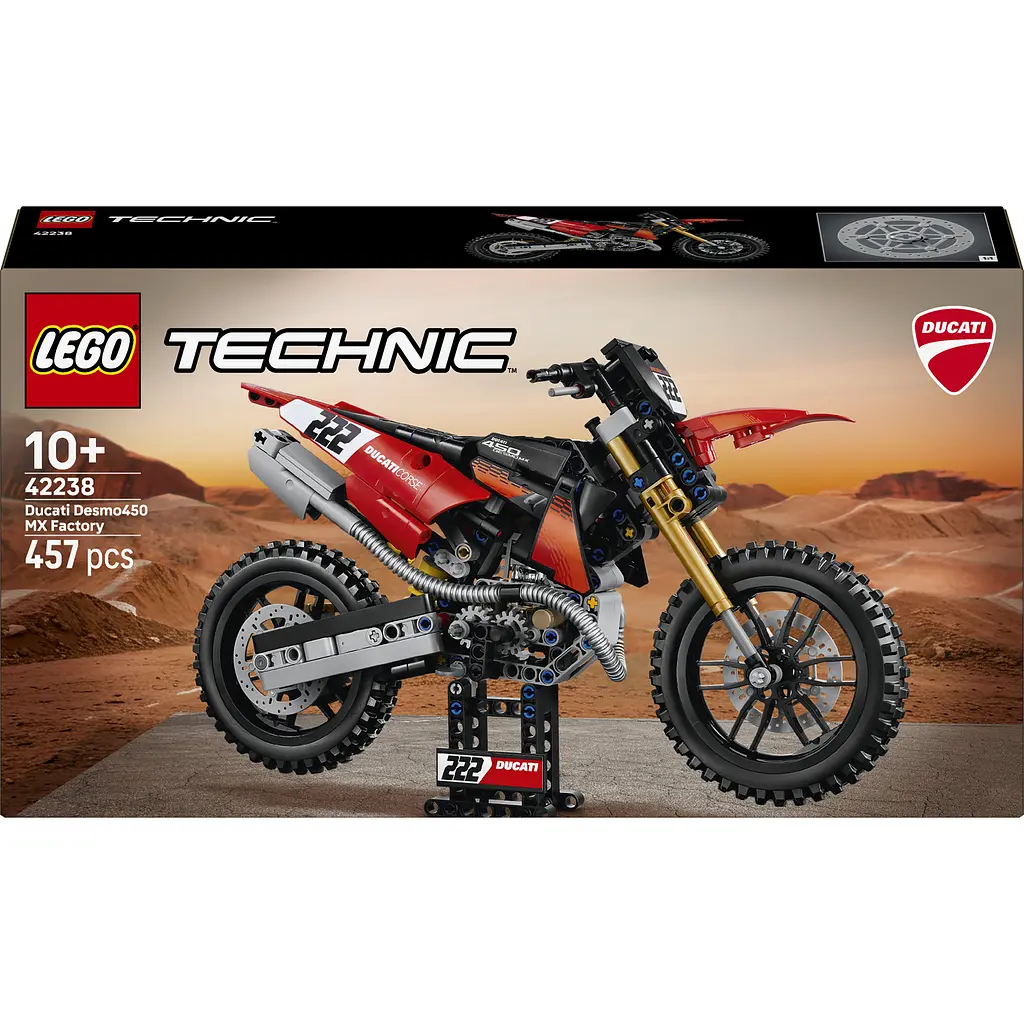 Конструктор LEGO Technic Мотоцикл Ducati Desmo450 MX Factory 457 ел. (42238) - фото 4