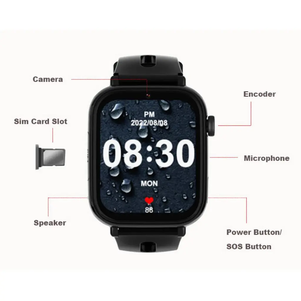 Розумний годинник з відеодзвінком Wonlex GPS СT20 Black (SBWСT20B) - фото 3