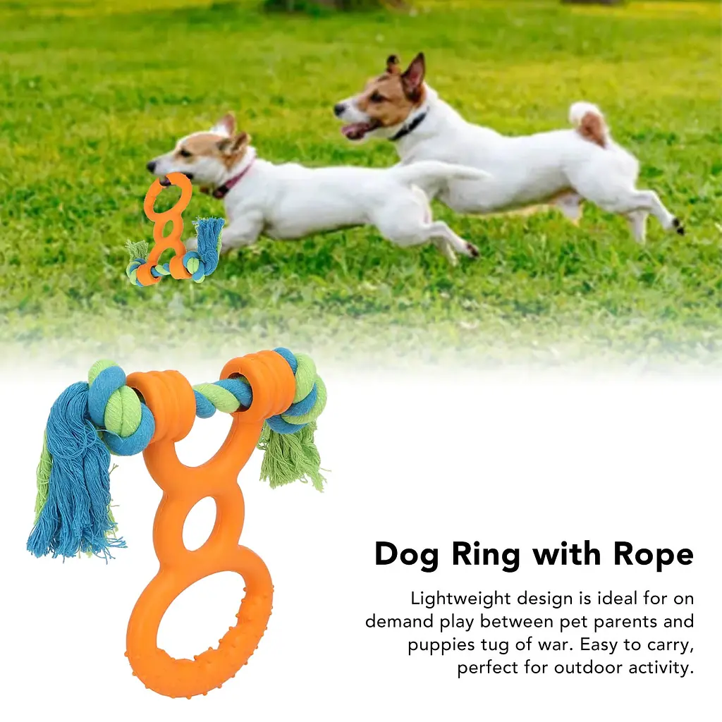 Іграшка-канат для собак Derby Dog Rope Toy with TPR Tug Handle - фото 8