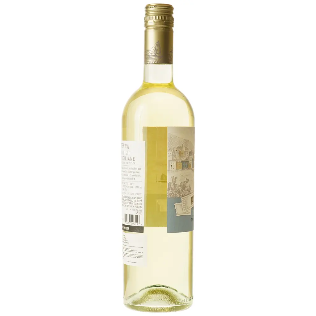 Вино Anterra Pinot Grigio Terre Siciliane IGT белое сухое 0.75 л - фото 3
