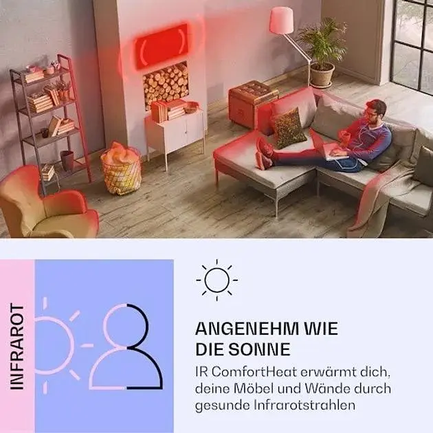 Інфрачервоний обігрівач з конвектором Klarstein La Palma 1000 (10039837) - фото 4