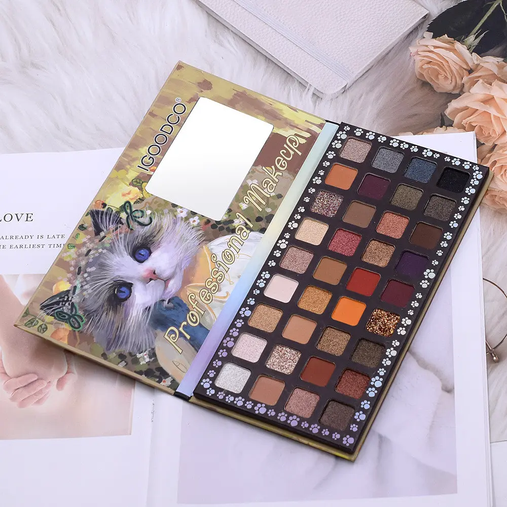 Палетка Тіней для Ока Professional Makeup 36 в 1 Дитяча Косметика IGOODCO Котик - фото 7
