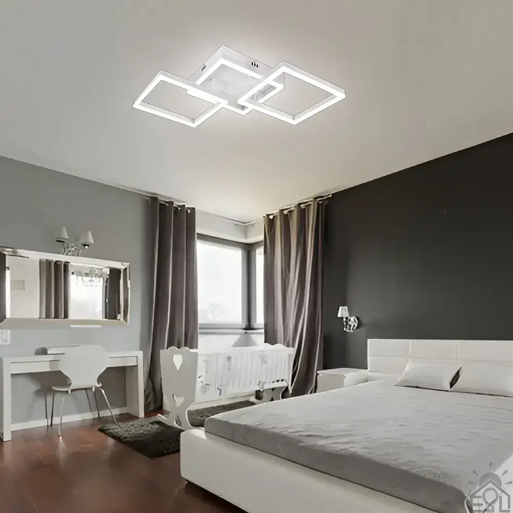 Смарт люстра керована світлодіодна SQUARE 3S 90 Вт 887x420x135 мм Бiла ESLLSE - фото 6
