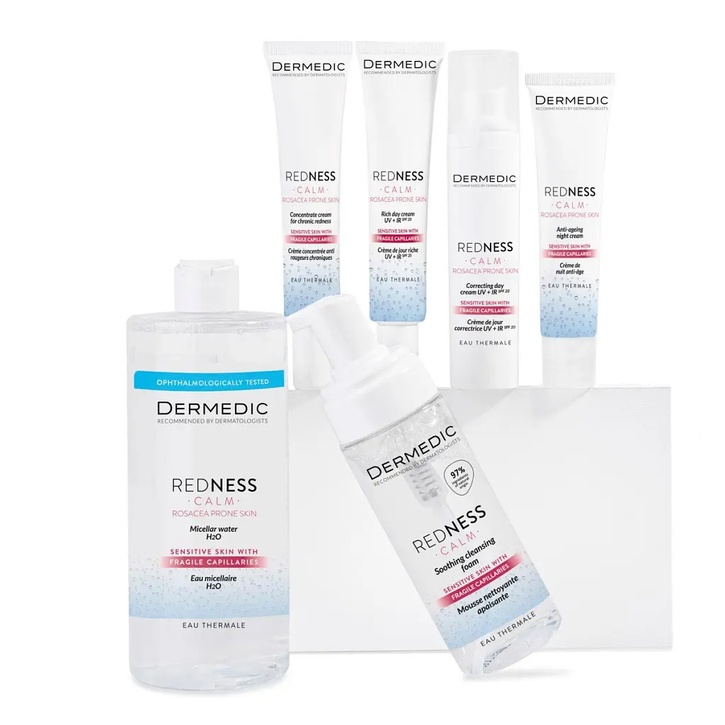 Крем для обличчя Dermedic Redness Calm Крем-концентрат для шкіри з куперозом 40 мл (5901643176501) - фото 3