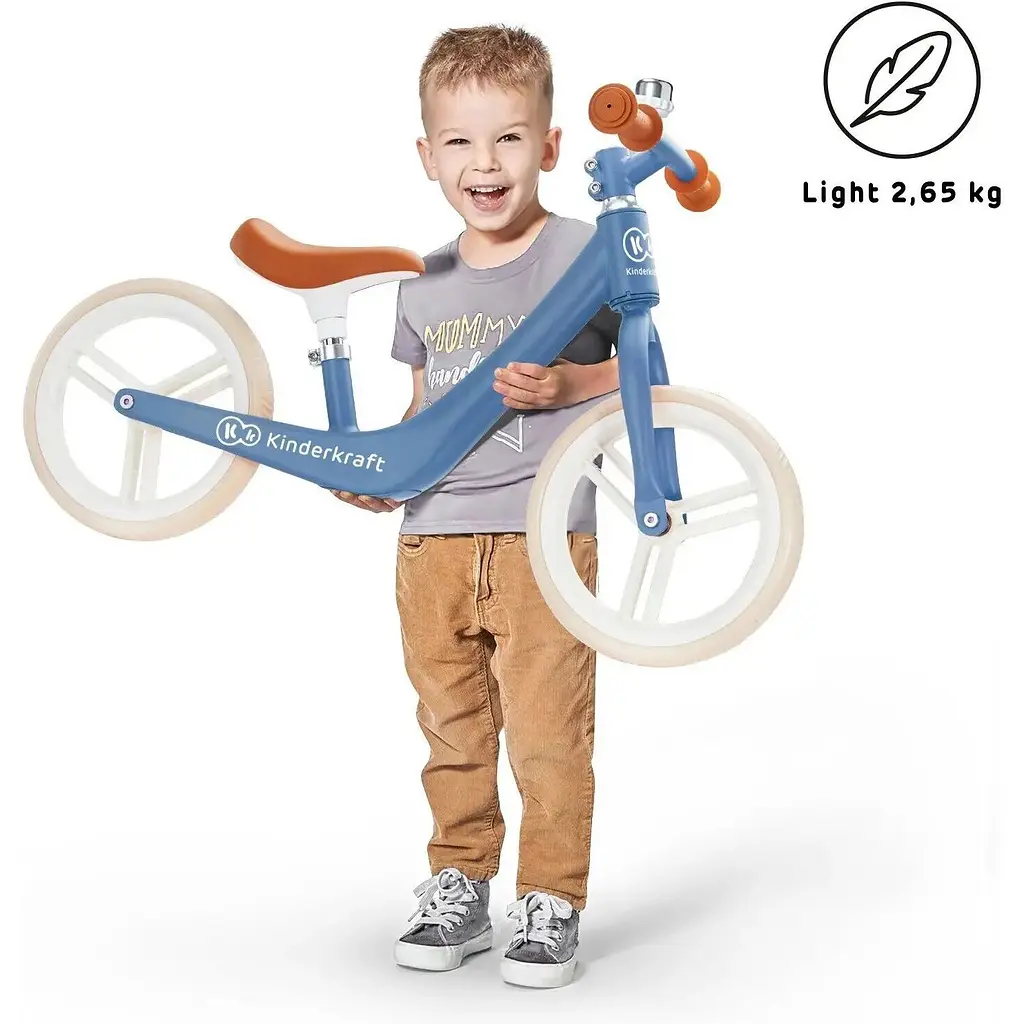 Беговел Kinderkraft Fly Plus голубой (00-00304098) - фото 8