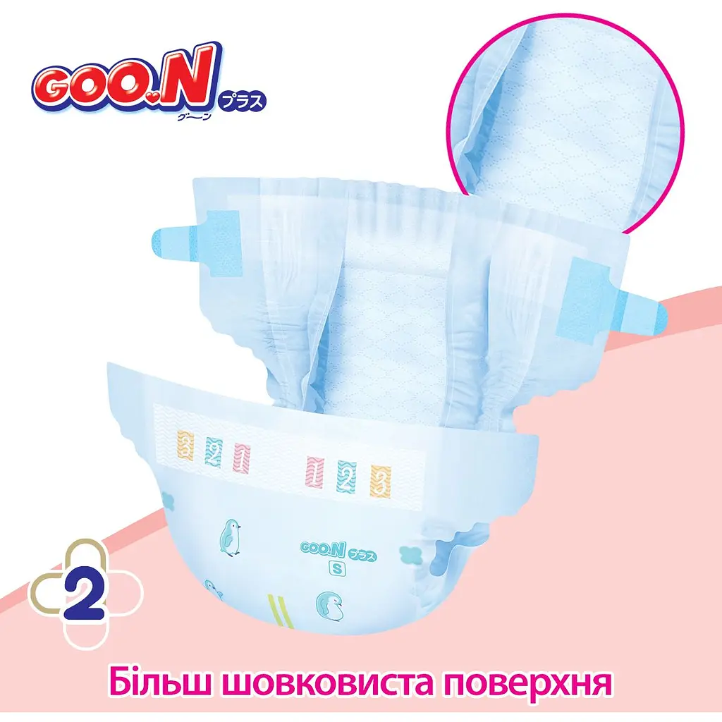 Набір підгузки на липучках GOO.N Plus L (9-14 кг) 96 шт. - фото 5