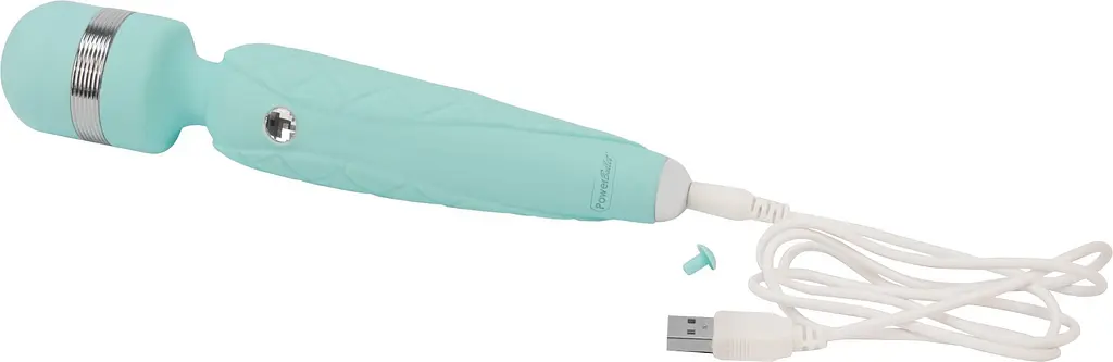 Розкішний вібромасажер PILLOW TALK - Cheeky Teal з кристалом Swarovski, плавне підвищення потужності - фото 4