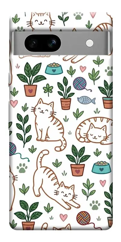 TPU чохол Demsky Cats pattern для Google Pixel 7a