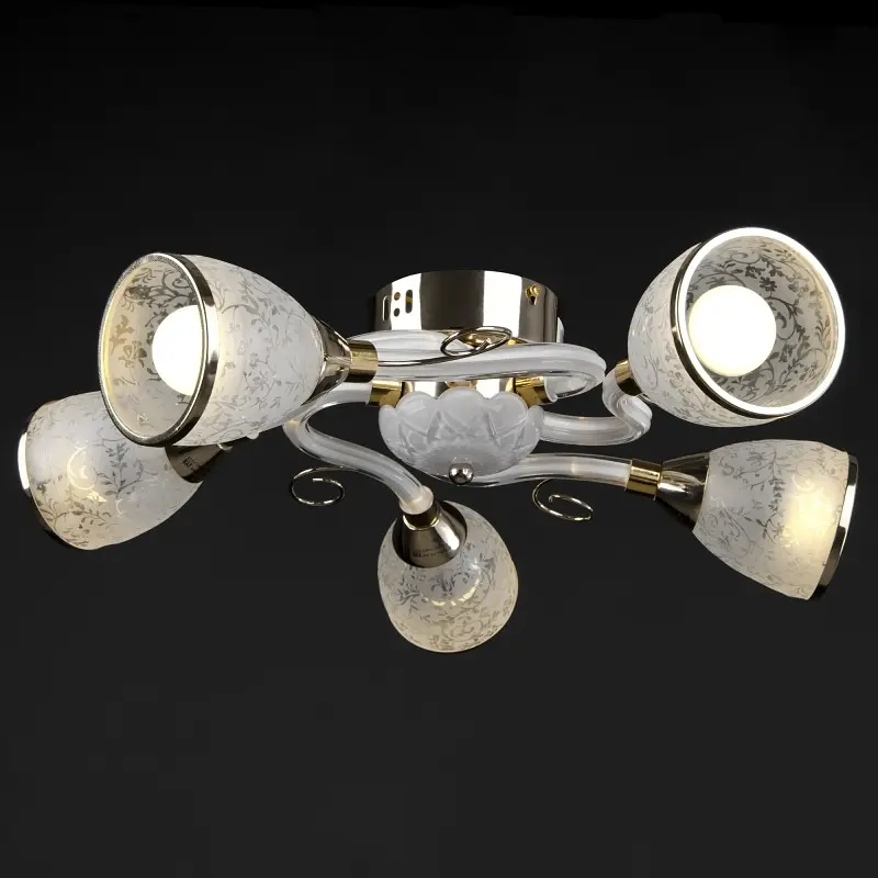 Люстра потолочная Brille с подсветкой LED E14 40W G (LK-511S/5) - фото 4