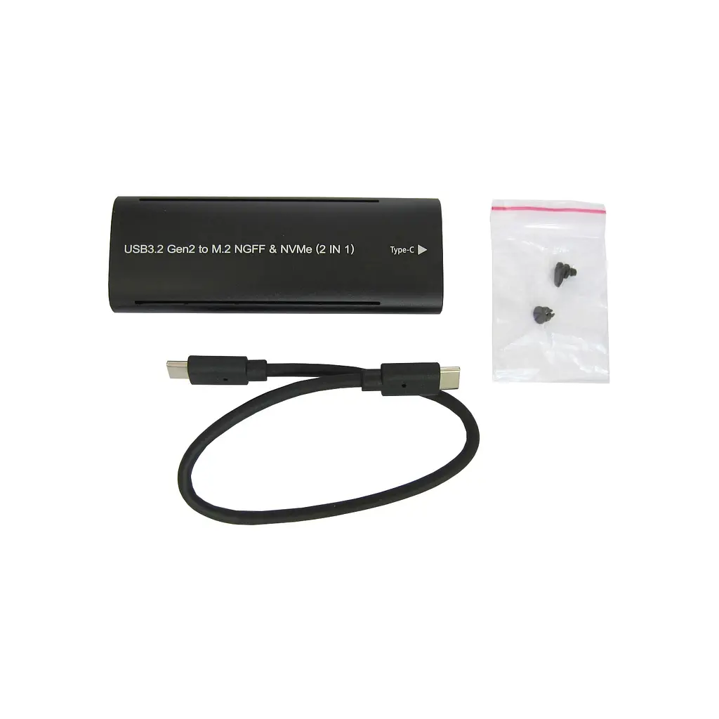 Кишеня зовнішня Dynamode M.2 SSD NVMe/SATA combo USB3.2 GEN2 Type-C aluminium black (DM-CAD-SSD10) - фото 7