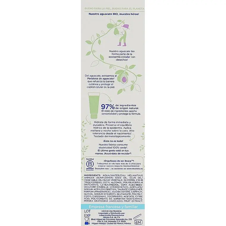 Уцінка. Зволожуючий крем для обличчя Mustela Hydra Bebe Facial Сream 40 мл - фото 3