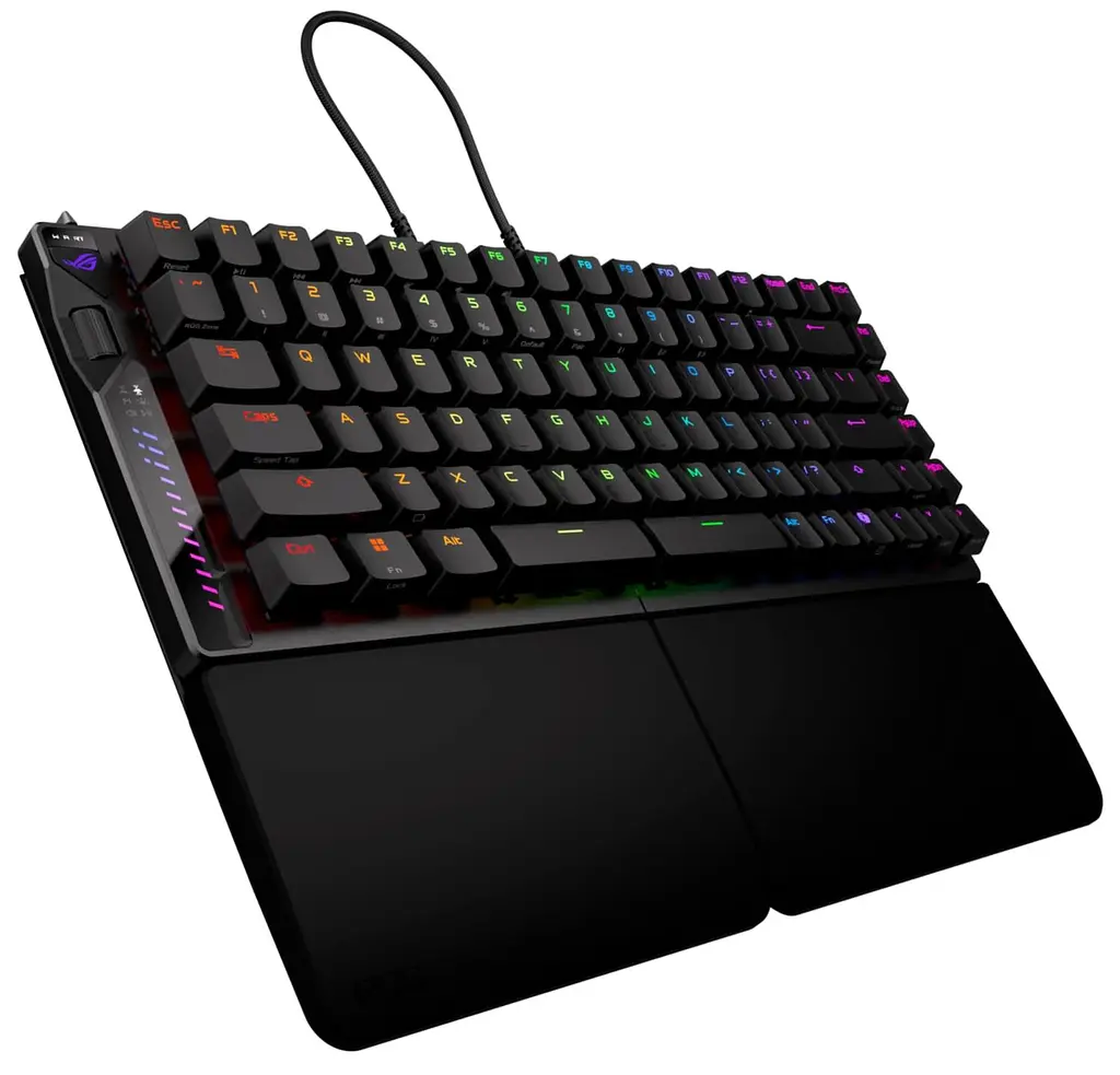 Клавиатура ASUS ROG Falcata Split 83key Magnetic Switch USB-A/WL/BT EN RGB Black (90MP043H-BKUA20) - фото 4