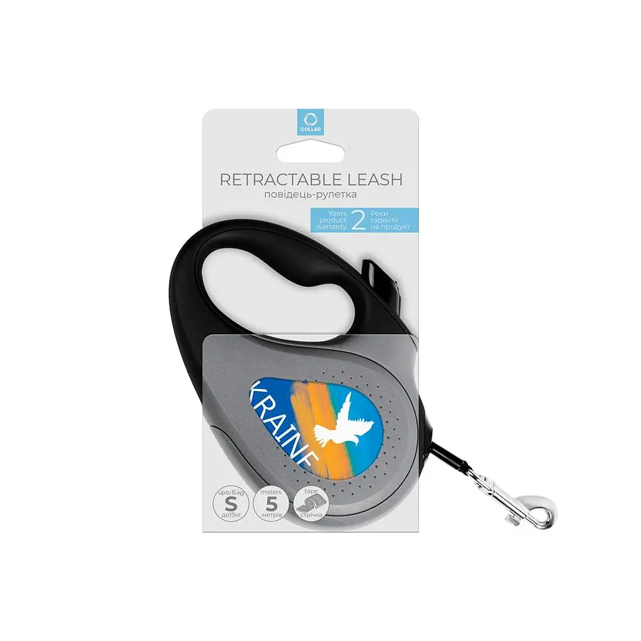 Повідець-рулетка для собак Waudog R-leash малюнок Прапор S до 15 кг 5 м - фото 2