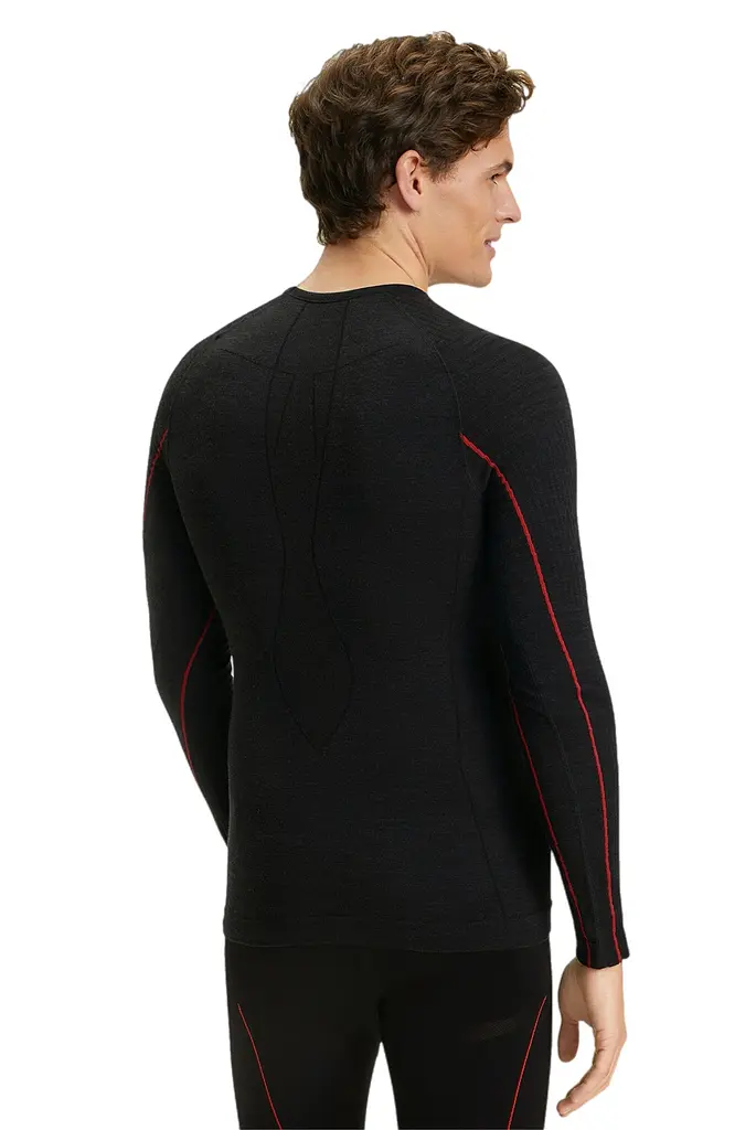 Термокофта Falke ESS Wool-Tech M Black-Red M (1097-33411-3008 M) - фото 2
