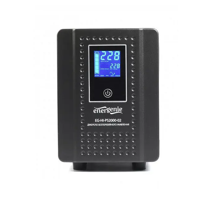Источник бесперебойного питания (ИБП) UPS EnerGenie EGHIPS2000 с правильной синусоидой 2000VA 1200Вт LCD 24V под внешний АКБ заряд 15А - фото 2
